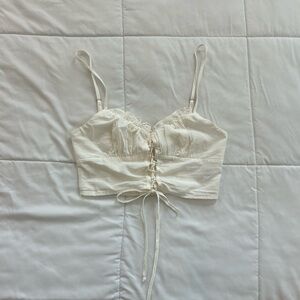 Pacsun white/cream crop top